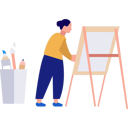 پیش‌نمایش فایل girl-painting-on-board-10464493 از پک آموزش هنر