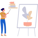 پیش‌نمایش فایل girl-pointing-at-painting-10464514 از پک آموزش هنر