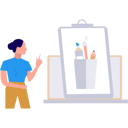 پیش‌نمایش فایل girl-pointing-at-painting-tools-10464508 از پک آموزش هنر