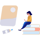 پیش‌نمایش فایل girl-sitting-on-books-10464528 از پک آموزش هنر