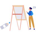 پیش‌نمایش فایل girl-standing-by-painting-board-10464533 از پک آموزش هنر