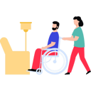 پیش‌نمایش فایل girl-carrying-old-man-in-wheelchair-10477020 از پک خانه سالمندان