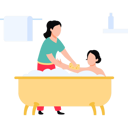 پیش‌نمایش فایل girl-helping-woman-to-bathe-10477021 از پک خانه سالمندان