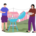 پیش‌نمایش فایل boy-and-girl-having-barbecue-outside-10483397 از پک جنگل