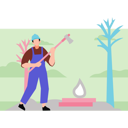 پیش‌نمایش فایل boy-holding-axe-10483405 از پک جنگل