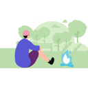 پیش‌نمایش فایل boy-sitting-by-bonfire-10483385 از پک جنگل
