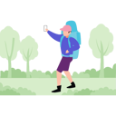 پیش‌نمایش فایل boy-taking-selfie-in-forest-10483406 از پک جنگل