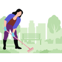 پیش‌نمایش فایل girl-picking-hay-with-rake-10483424 از پک جنگل