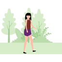 پیش‌نمایش فایل girl-walking-in-forest-10483380 از پک جنگل