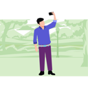 پیش‌نمایش فایل man-taking-selfie-in-phone-10483420 از پک جنگل