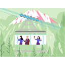 پیش‌نمایش فایل tourists-taking-selfies-in-cable-car-10483384 از پک جنگل