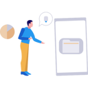 پیش‌نمایش فایل boy-looking-at-folder-on-mobile-10495914 از پک ویژگی‌های موبایل