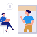 پیش‌نمایش فایل girl-is-having-an-online-meeting-10495793 از پک ویژگی‌های موبایل
