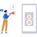 پیش‌نمایش فایل girl-is-holding-a-megaphone-10495918 از پک ویژگی‌های موبایل