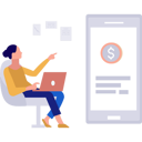پیش‌نمایش فایل girl-is-transferring-money-online-10495801 از پک ویژگی‌های موبایل