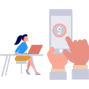 پیش‌نمایش فایل girl-is-transferring-money-online-10495807 از پک ویژگی‌های موبایل