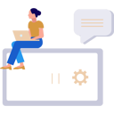پیش‌نمایش فایل girl-is-using-a-laptop-10495911 از پک ویژگی‌های موبایل