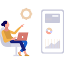 پیش‌نمایش فایل girl-is-working-on-a-chart-graph-10495900 از پک ویژگی‌های موبایل