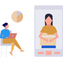 پیش‌نمایش فایل girl-is-working-on-the-laptop-10495809 از پک ویژگی‌های موبایل