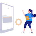 پیش‌نمایش فایل girl-looking-at-folder-on-mobile-10495790 از پک ویژگی‌های موبایل