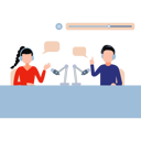 پیش‌نمایش فایل boy-and-girl-are-hosting-a-podcast-10492568 از پک پخش زنده و پادکست