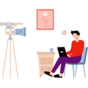 پیش‌نمایش فایل boy-editing-podcast-on-laptop-10492575 از پک پخش زنده و پادکست