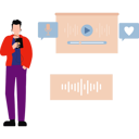 پیش‌نمایش فایل boy-is-listening-to-the-broadcast-10492581 از پک پخش زنده و پادکست