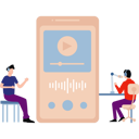 پیش‌نمایش فایل boys-are-listening-to-a-podcast-10492570 از پک پخش زنده و پادکست