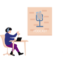 پیش‌نمایش فایل girl-is-doing-a-podcast-10492587 از پک پخش زنده و پادکست