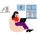 پیش‌نمایش فایل girl-is-listening-to-an-online-podcast-on-a-laptop-10492598 از پک پخش زنده و پادکست