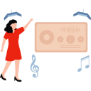 پیش‌نمایش فایل girl-is-recording-music-10492604 از پک پخش زنده و پادکست