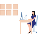 پیش‌نمایش فایل girl-is-sitting-at-her-desk-10492601 از پک پخش زنده و پادکست