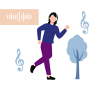 پیش‌نمایش فایل girl-listening-to-music-while-jogging-10492603 از پک پخش زنده و پادکست