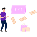 پیش‌نمایش فایل boy-is-shopping-on-1111-sale-10545799 از پک فروش