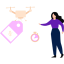 پیش‌نمایش فایل girl-is-doing-drone-delivery-10545837 از پک فروش