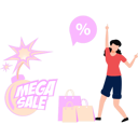 پیش‌نمایش فایل girl-is-enjoying-at-mega-sale-10545788 از پک فروش