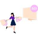 پیش‌نمایش فایل girl-is-happy-with-50-sale-offer-10545822 از پک فروش