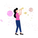 پیش‌نمایش فایل girl-is-looking-at-the-stars-through-a-spyglass-10582218 از پک دانشمند