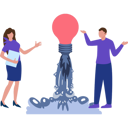 پیش‌نمایش فایل business-partners-have-creative-idea-rocket-10389947 از پک ایده