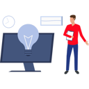 پیش‌نمایش فایل businessman-have-new-ideas-for-presentation-10389866 از پک ایده