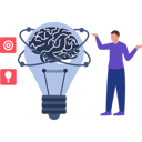 پیش‌نمایش فایل businessman-is-working-on-brain-ideas-10389848 از پک ایده