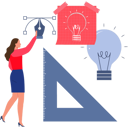 پیش‌نمایش فایل businesswoman-have-geometrical-idea-10389883 از پک ایده