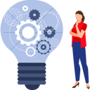 پیش‌نمایش فایل businesswoman-is-gearing-up-her-idea-10389942 از پک ایده