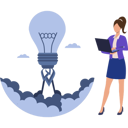 پیش‌نمایش فایل employee-is-launching-her-new-idea-10389959 از پک ایده