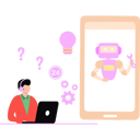 پیش‌نمایش فایل customer-is-seeking-help-from-chatbot-application-10545787 از پک پشتیبانی فنی