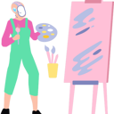 پیش‌نمایش فایل ai-robot-is-painting-sketch-10589464 از پک ربات