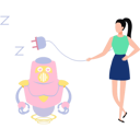 پیش‌نمایش فایل girl-is-connecting-robot-to-plug-10589485 از پک ربات