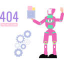 پیش‌نمایش فایل humanoid-robot-encounters-404-error-page-10589449 از پک ربات