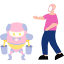 پیش‌نمایش فایل humanoid-robot-is-helping-man-10589445 از پک ربات