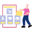 پیش‌نمایش فایل humanoid-robot-is-shopping-online-10589479 از پک ربات